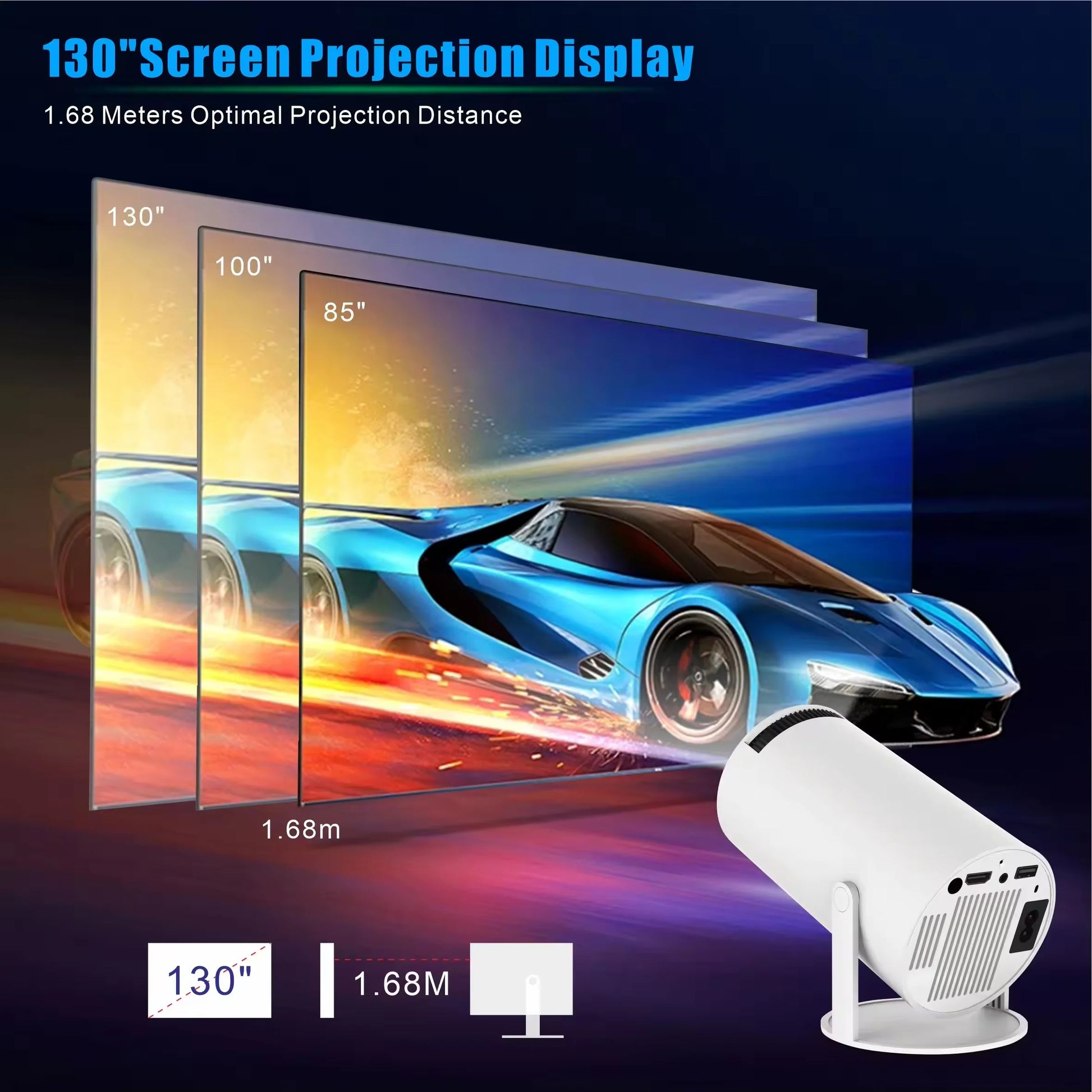 Android Wifi Projector HY300 Portable Android 11 Smart Projector Proyector Mini Home Theater